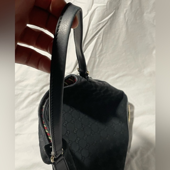 Gucci Black GG Canvas New Britt Hobo 169947 - Picture 7 of 14